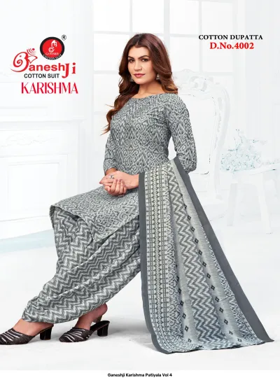 Ganeshji Karishma Patiyala Vol 4 — Heavy Soft Cotton, Karachi Pattern Dress, Ganeshji wholesale from Surat — view 4
