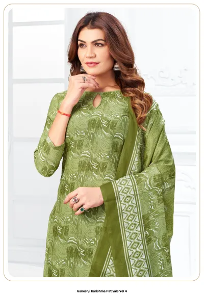 Ganeshji Karishma Patiyala Vol 4 — Heavy Soft Cotton, Karachi Pattern Dress, Ganeshji wholesale from Surat — view 6