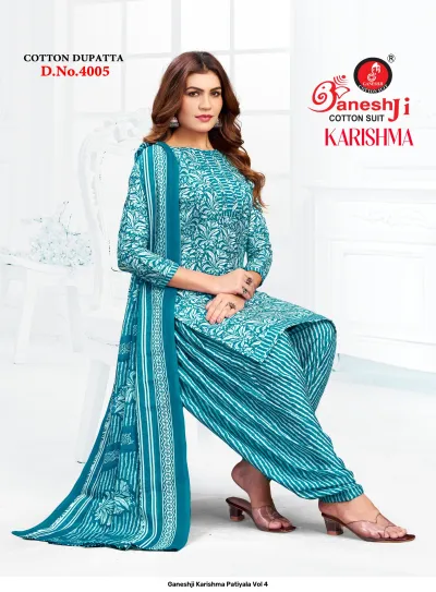 Ganeshji Karishma Patiyala Vol 4 — Heavy Soft Cotton, Karachi Pattern Dress, Ganeshji wholesale from Surat — view 8