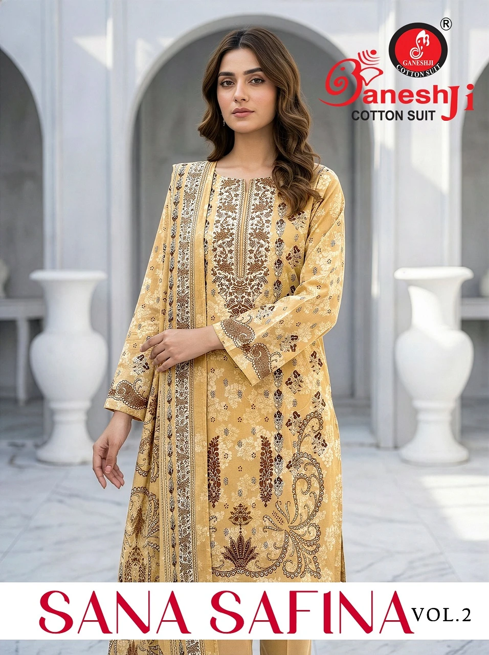 Ganeshji Sana Safina Vol 2 - Readymade Dress — Soft Cotton Print, Pakistani Readymade Suits, Ganeshji Cotton Suit wholesale from Surat — view 1