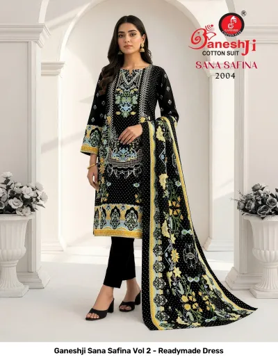 Ganeshji Sana Safina Vol 2 - Readymade Dress — Soft Cotton Print, Pakistani Readymade Suits, Ganeshji Cotton Suit wholesale from Surat — view 3