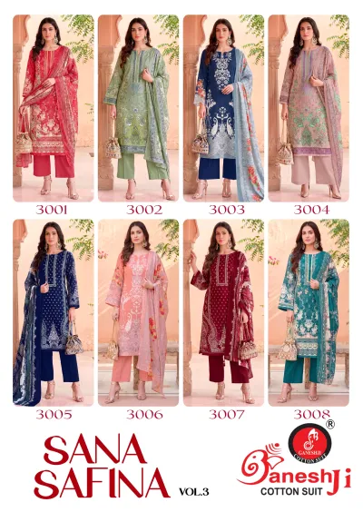 Ganeshji Sana Safina Vol 3 - Readymade Dress — Soft Cotton Print, Pakistani Readymade Suits, Ganeshji Cotton Suit wholesale from Surat — view 10