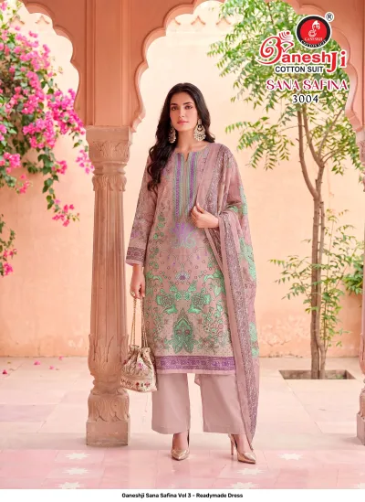 Ganeshji Sana Safina Vol 3 - Readymade Dress — Soft Cotton Print, Pakistani Readymade Suits, Ganeshji Cotton Suit wholesale from Surat — view 5