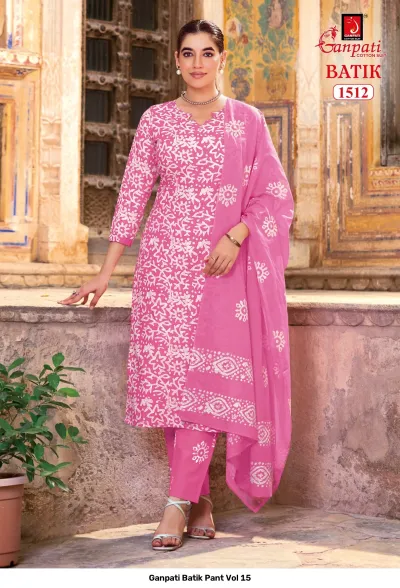 Ganpati Batik Pant Vol 15 — Unstitched Dress Materials, Ganpati wholesale from Surat — view 13