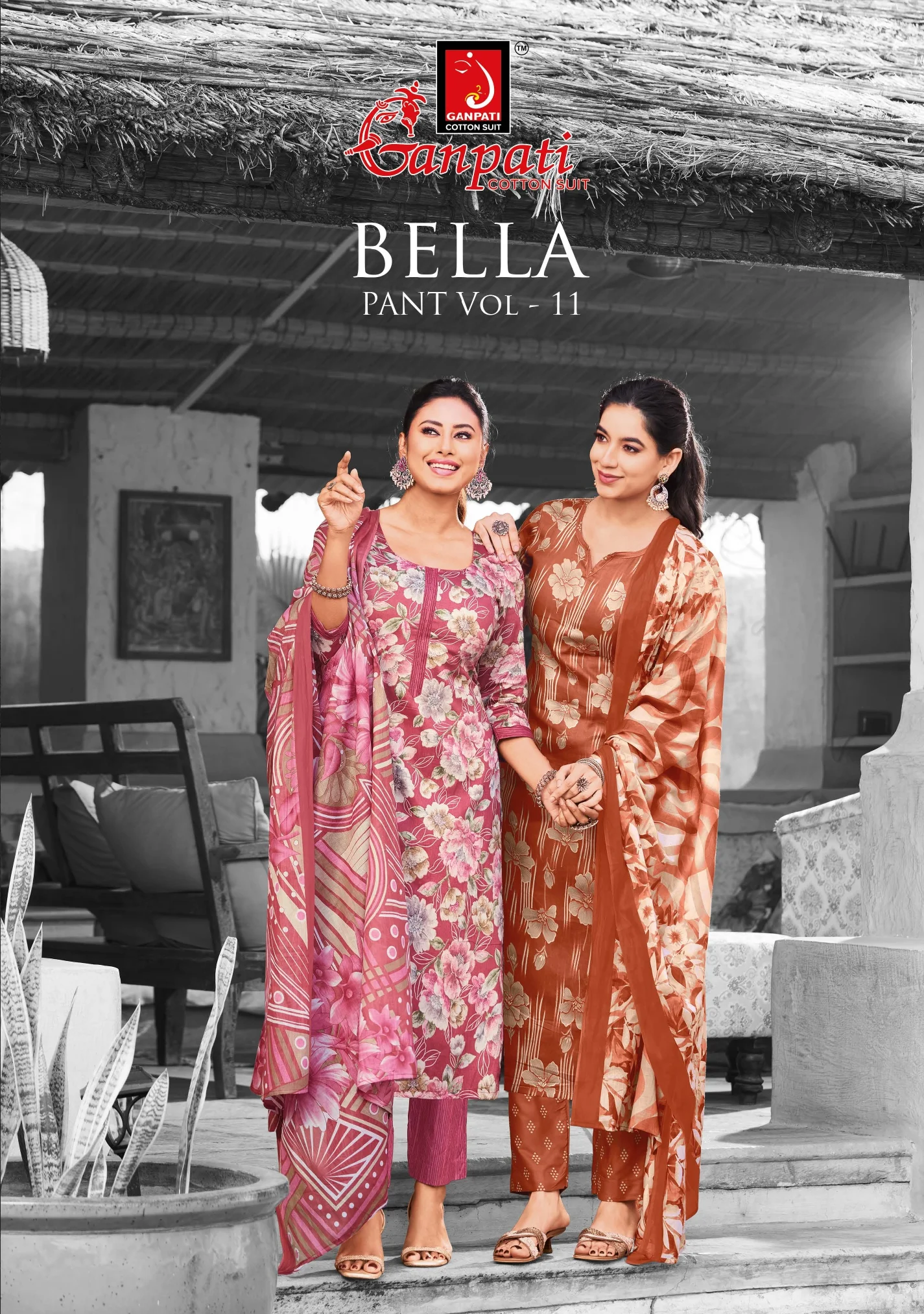 Ganpati Bella Vol 11 — Unstitched Dress Materials, Ganpati Cotton Suit wholesale from Surat — view 1