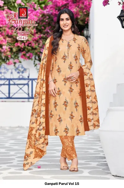 Ganpati Parul Vol 15 — Pure Cotton Printed, Stitched Suits, Ganpati wholesale from Surat — view 10