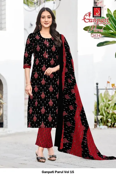 Ganpati Parul Vol 15 — Pure Cotton Printed, Stitched Suits, Ganpati wholesale from Surat — view 3