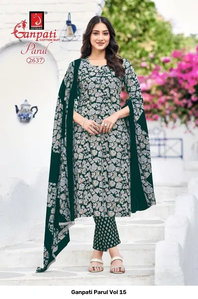 Ganpati Parul Vol 15 — Pure Cotton Printed, Stitched Suits, Ganpati wholesale from Surat — view 5