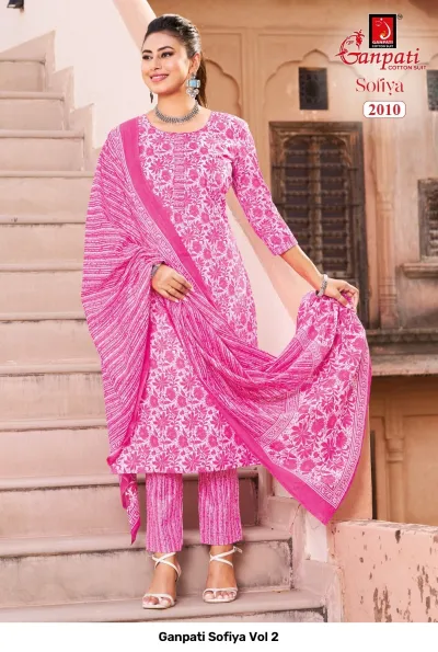 Ganpati Sofiya Vol 2 — Pure Cotton Printed, Stitched Suits, Ganpati wholesale from Surat — view 11