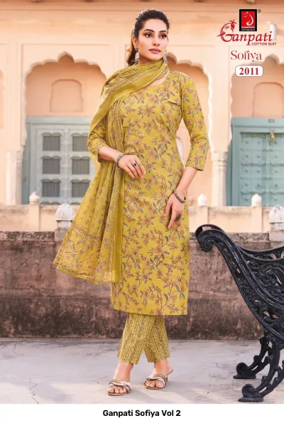 Ganpati Sofiya Vol 2 — Pure Cotton Printed, Stitched Suits, Ganpati wholesale from Surat — view 12