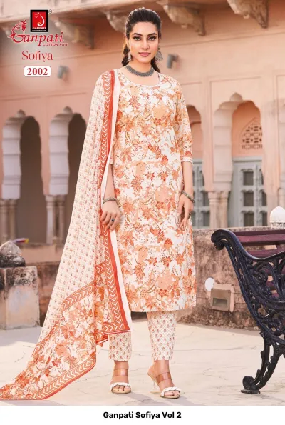 Ganpati Sofiya Vol 2 — Pure Cotton Printed, Stitched Suits, Ganpati wholesale from Surat — view 3