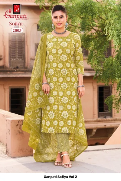Ganpati Sofiya Vol 2 — Pure Cotton Printed, Stitched Suits, Ganpati wholesale from Surat — view 4