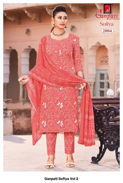 Ganpati Sofiya Vol 2 — Pure Cotton Printed, Stitched Suits, Ganpati wholesale from Surat — view 5