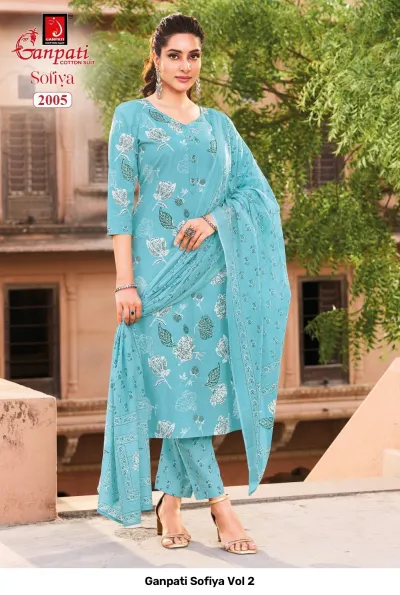 Ganpati Sofiya Vol 2 — Pure Cotton Printed, Stitched Suits, Ganpati wholesale from Surat — view 6