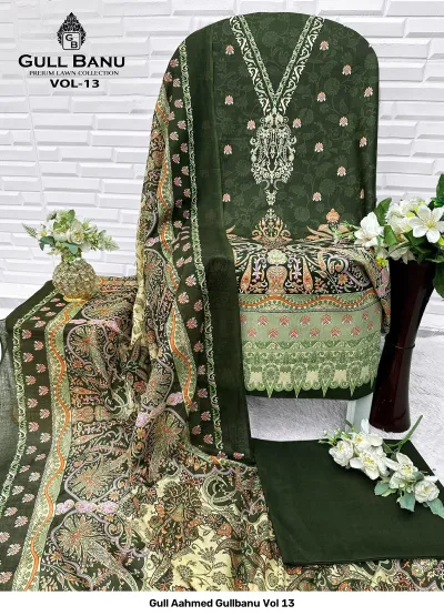 Gull Aahmed Gullbanu Vol 13 — Karachi Pattern Dress, Gull Aahmed Lawn Collection wholesale from Surat — view 7
