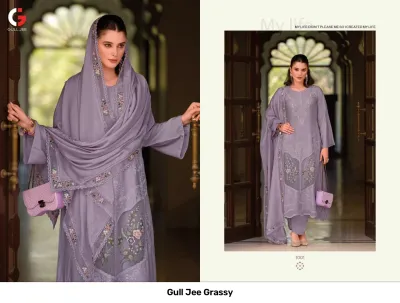 Gull Jee Grassy — Semi Stitched Suits, Gull Jee wholesale from Surat — view 5