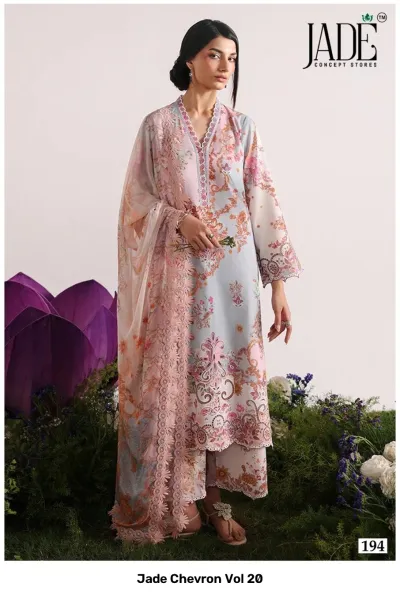 Jade Chevron Vol 20 — Pure Heavy Cotton Printed, Karachi Pattern Dress, Jade wholesale from Surat — view 7