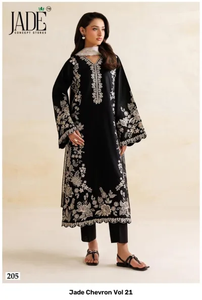 Jade Chevron Vol 21 — Pure Heavy Cotton Printed, Karachi Pattern Dress, Jade Concept Store wholesale from Surat — view 5