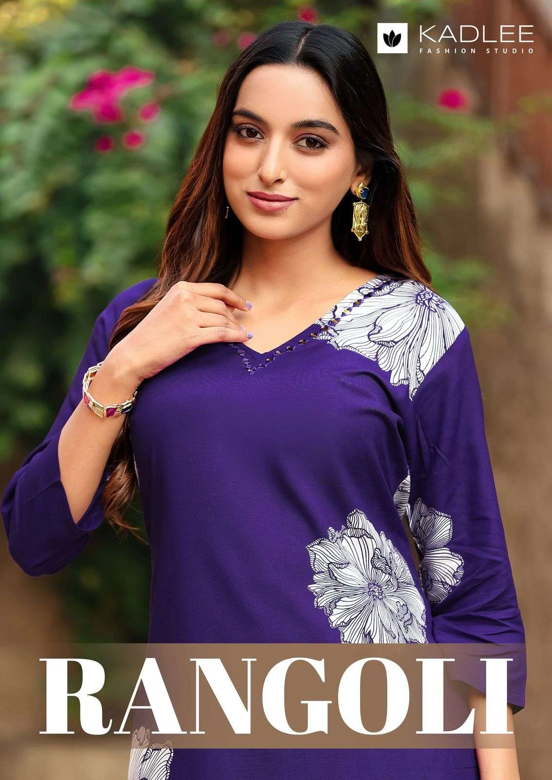 Kadlee Rangoli — Rayon Print, Kurti Pant Sets, Kadlee wholesale from Surat — view 1
