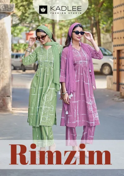 Kadlee Rimzim — Rayon Print, Stitched Suits, Kadlee wholesale from Surat — view 1