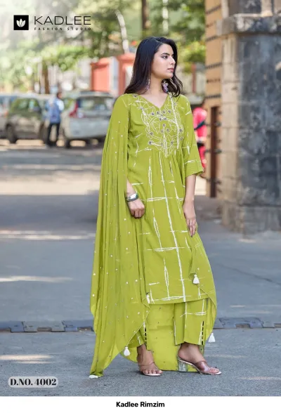 Kadlee Rimzim — Rayon Print, Stitched Suits, Kadlee wholesale from Surat — view 5