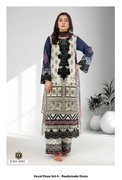 Keval Elaya Vol 4 - Readymade Dress — Pure Heavy Cotton Printed, Pakistani Readymade Suits, Keval Fab wholesale from Surat — view 3