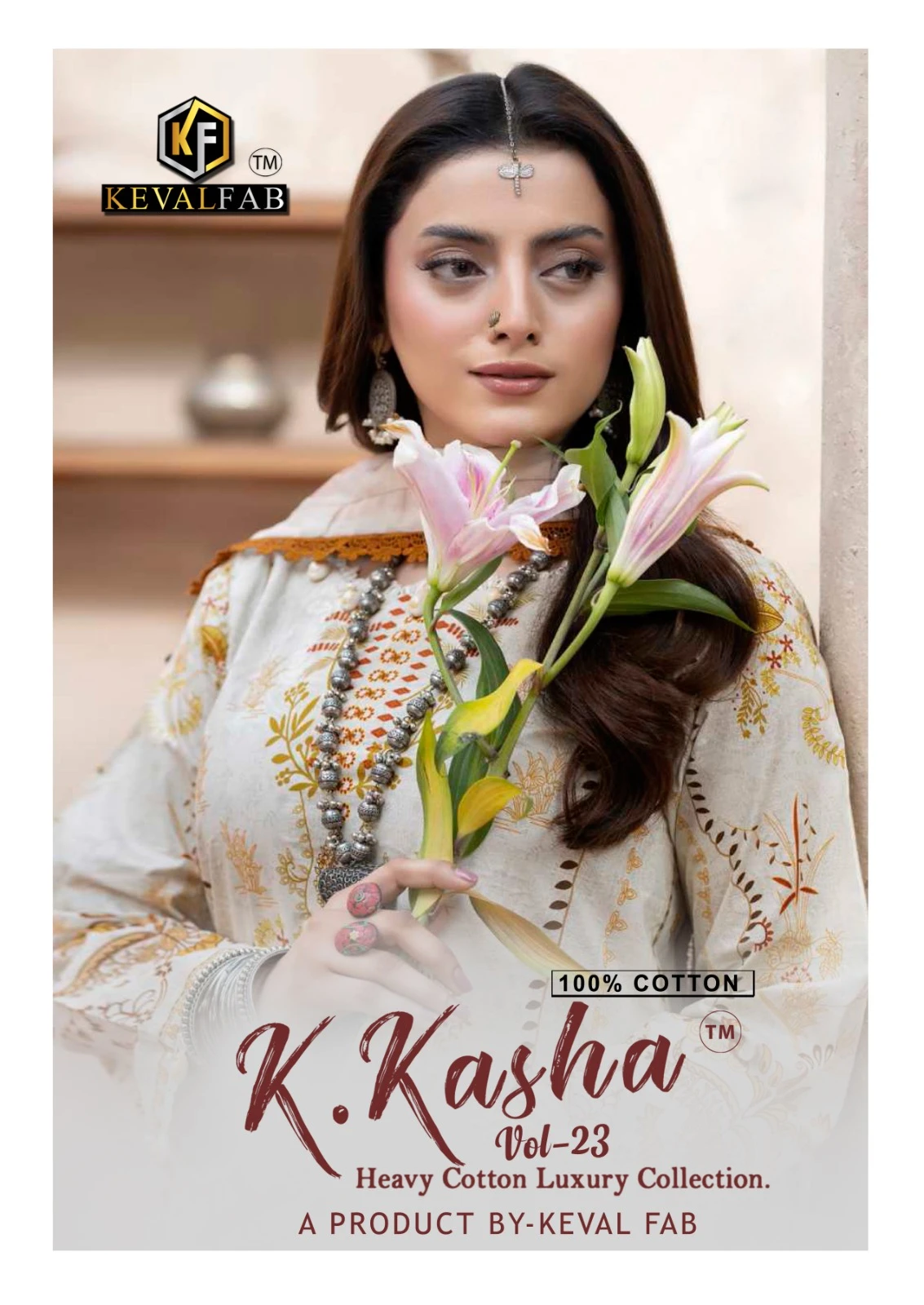 Keval K Kasha Vol 23 — Heavy Cotton Printed, Karachi Pattern Dress, Keval wholesale from Surat — view 1