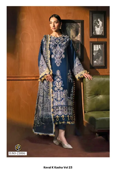 Keval K Kasha Vol 23 — Heavy Cotton Printed, Karachi Pattern Dress, Keval wholesale from Surat — view 4