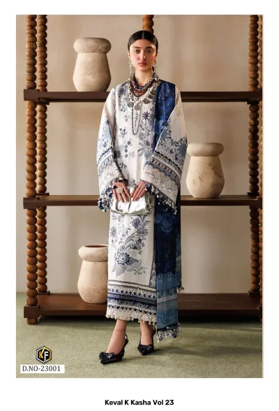 Keval K Kasha Vol 23 — Heavy Cotton Printed, Karachi Pattern Dress, Keval wholesale from Surat — view 6