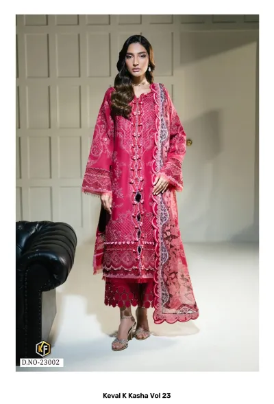 Keval K Kasha Vol 23 — Heavy Cotton Printed, Karachi Pattern Dress, Keval wholesale from Surat — view 7