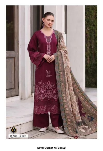 Keval Qurbat Nx Vol 10 — Heavy Cotton Printed, Karachi Pattern Dress, Keval Fab wholesale from Surat — view 5