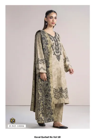 Keval Qurbat Nx Vol 10 — Heavy Cotton Printed, Karachi Pattern Dress, Keval Fab wholesale from Surat — view 7