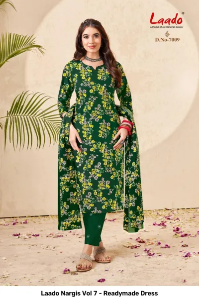 Laado Nargis Vol 7 - Readymade Dress — Pure Cotton Printed, Pakistani Readymade Suits, Laado wholesale from Surat — view 8