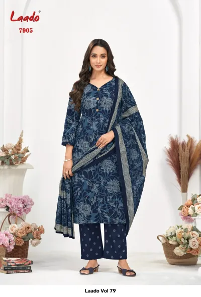 Laado Vol 79 — Pure Cotton Printed, Unstitched Dress Materials, Laado wholesale from Surat — view 2