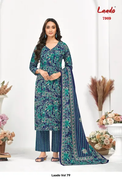 Laado Vol 79 — Pure Cotton Printed, Unstitched Dress Materials, Laado wholesale from Surat — view 3