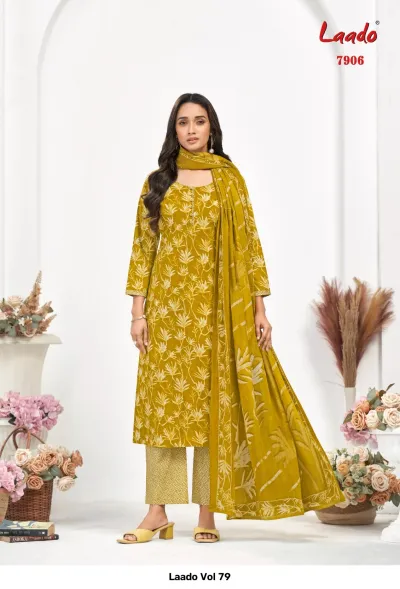 Laado Vol 79 — Pure Cotton Printed, Unstitched Dress Materials, Laado wholesale from Surat — view 4