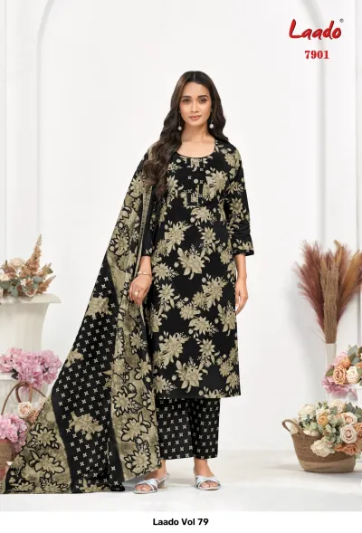 Laado Vol 79 — Pure Cotton Printed, Unstitched Dress Materials, Laado wholesale from Surat — view 6