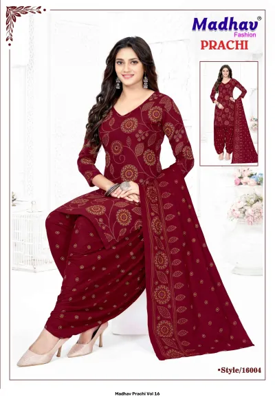 Madhav Prachi Vol 16 — Unstitched Dress Materials, Madhav Fashion wholesale from Surat — view 5