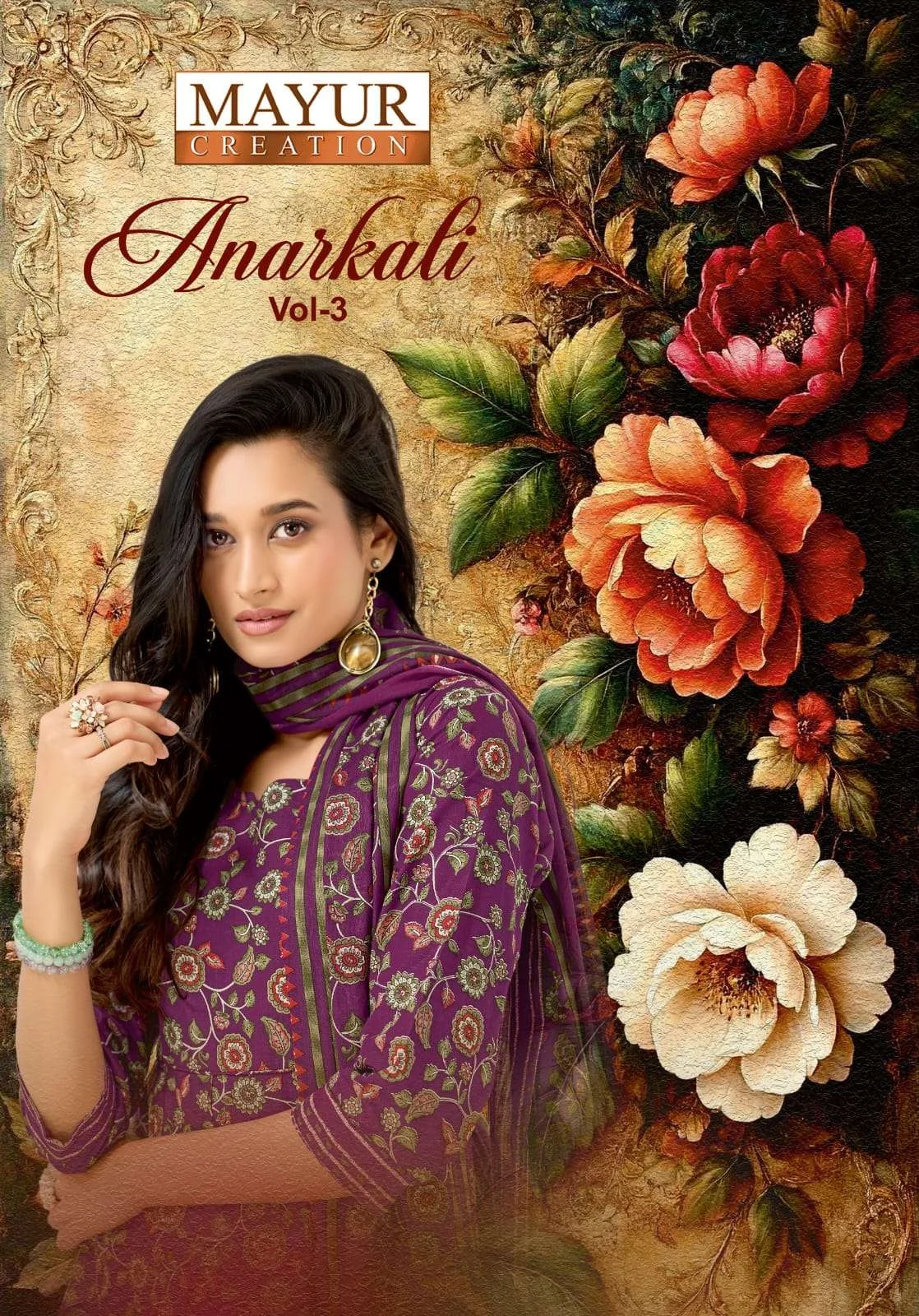 Mayur Anarkali Vol 3 - Readymade Dress — Heavy Cotton Printed Anarkali Style, Stitched Suits, Mayur Creation wholesale from Surat — view 1