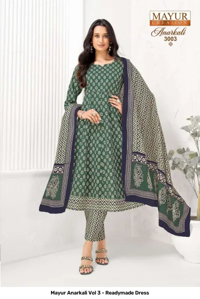 Mayur Anarkali Vol 3 - Readymade Dress — Heavy Cotton Printed Anarkali Style, Stitched Suits, Mayur Creation wholesale from Surat — view 2