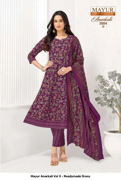 Mayur Anarkali Vol 3 - Readymade Dress — Heavy Cotton Printed Anarkali Style, Stitched Suits, Mayur Creation wholesale from Surat — view 6