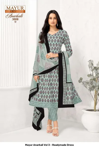 Mayur Anarkali Vol 3 - Readymade Dress — Heavy Cotton Printed Anarkali Style, Stitched Suits, Mayur Creation wholesale from Surat — view 7