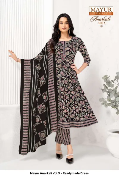Mayur Anarkali Vol 3 - Readymade Dress — Heavy Cotton Printed Anarkali Style, Stitched Suits, Mayur Creation wholesale from Surat — view 8