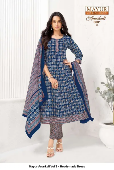 Mayur Anarkali Vol 3 - Readymade Dress — Heavy Cotton Printed Anarkali Style, Stitched Suits, Mayur Creation wholesale from Surat — view 9