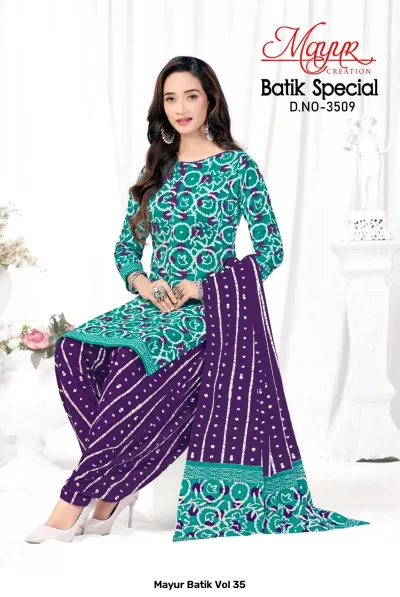 Mayur Batik Vol 35 — Pure Cotton Print, Unstitched Dress Materials, Mayur Creation wholesale from Surat — view 3