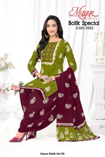 Mayur Batik Vol 35 — Pure Cotton Print, Unstitched Dress Materials, Mayur Creation wholesale from Surat — view 4
