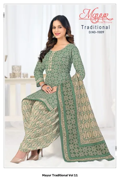 Mayur Traditional Vol 11 — Pure Cotton Printed, Unstitched Dress Materials, mayur wholesale from Surat — view 10