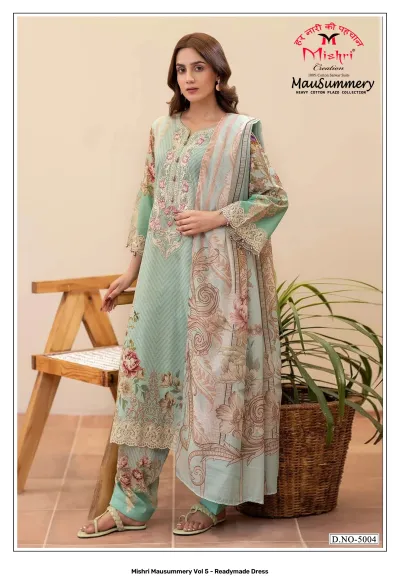 Mishri Mausummery Vol 5 - Readymade Dress — Heavy Lawn Cotton Printed, Pakistani Readymade Suits, Mishri Creation wholesale from Surat — view 5