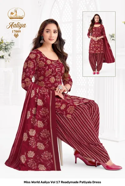 Miss World Aaliya Vol 17 Readymade Patiyala Dress — Pure Cotton Printed, Unstitched Dress Materials, Miss wholesale from Surat — view 11