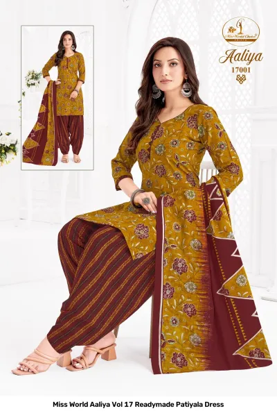Miss World Aaliya Vol 17 Readymade Patiyala Dress — Pure Cotton Printed, Unstitched Dress Materials, Miss wholesale from Surat — view 3